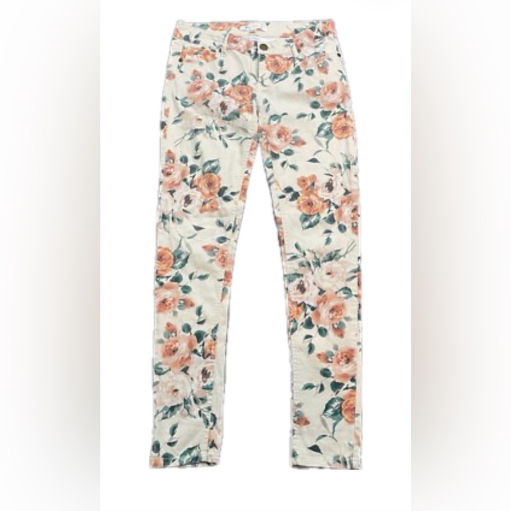 Love, Fire Floral Print Jeans - Cream Size 00